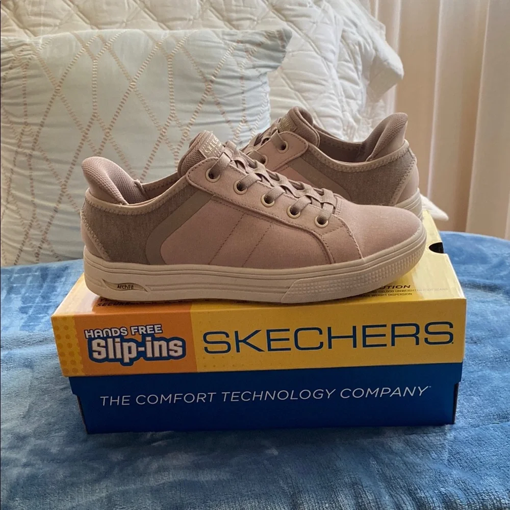 Skechers Pink Slip-On Sneakers - Picture 1 of 6